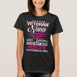 Camiseta Veterana vietnamita Nana criada por mi héroe Da