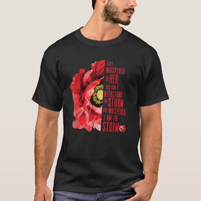 Camiseta Veteranas de guerra La amapola roja soy la torment (Anverso)