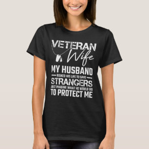 Camiseta Veteranas Esposas Mujeres Soldado del Ejército Vet