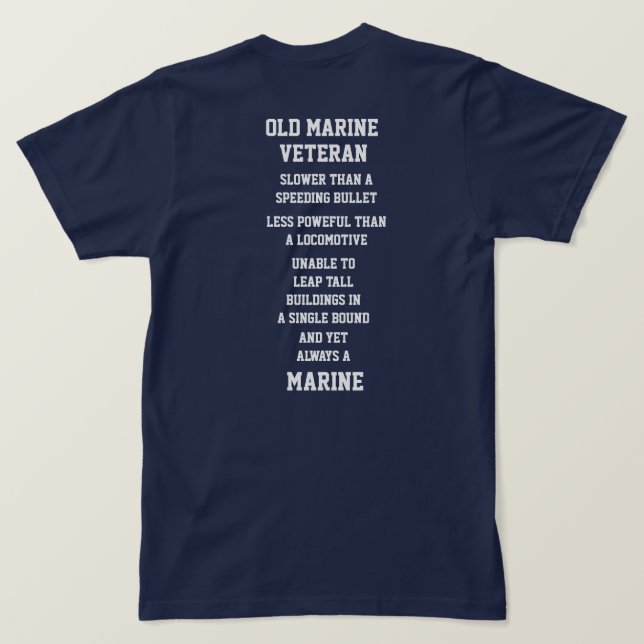 CAMISETA VETERANO  (Reverso del diseño)