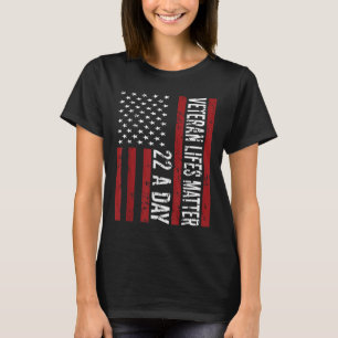 Camiseta Veterano 22 días Conciencia sobre el suicidio Ptsd
