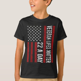 Camiseta Veterano 22 días Conciencia sobre el suicidio Ptsd