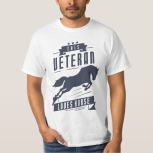 Camiseta Veterano ama a caballo