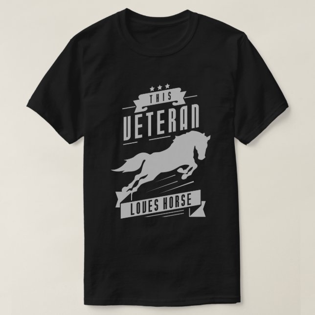 Camiseta Veterano ama a caballo (Diseño del anverso)