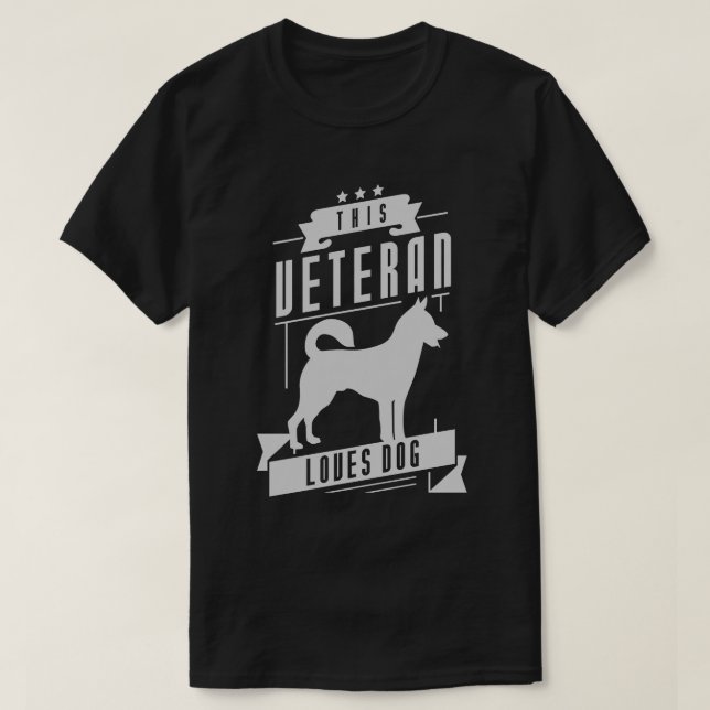 Camiseta Veterano ama al perro (Diseño del anverso)
