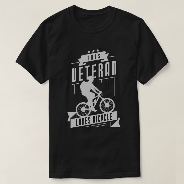 Camiseta Veterano ama la bicicleta (Diseño del anverso)