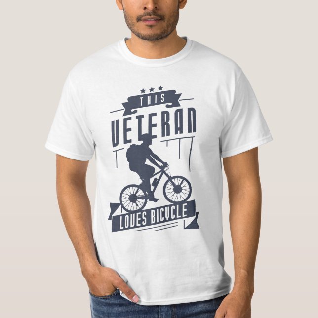 Camiseta Veterano ama la bicicleta (Anverso)