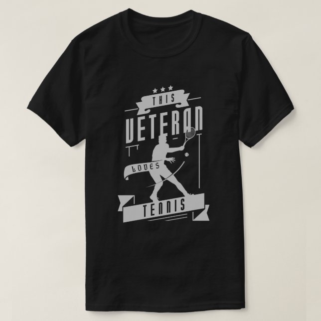 Camiseta Veterano ama la pelota de tenis (Diseño del anverso)