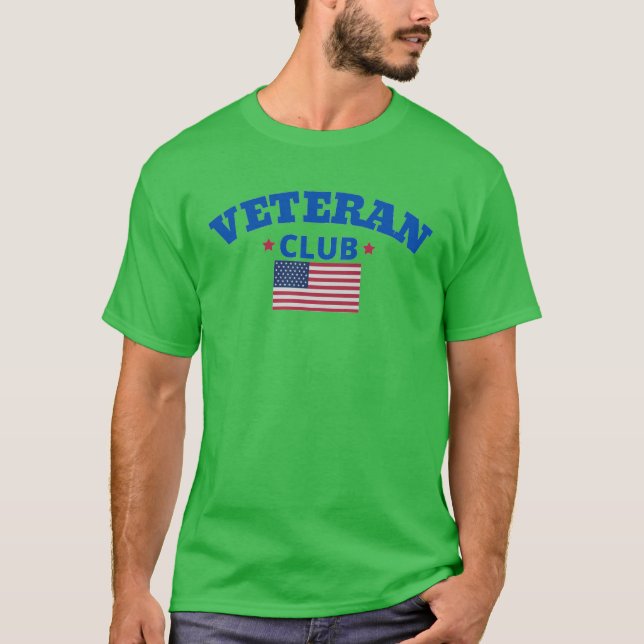 Camiseta Veterano America Club Bandera de los Estados Unido (Anverso)