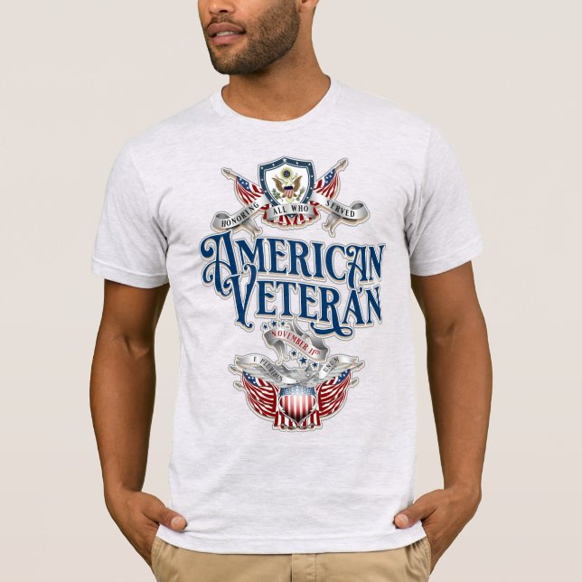 Camiseta Veterano Americano Antiguo (Anverso)