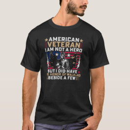 Camiseta Veterano americano, no soy héroe