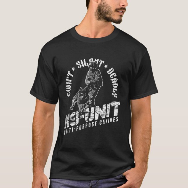Camiseta Veterano canino multipropósito de unidad K9 MWD (Anverso)