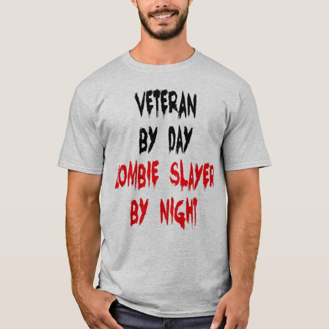 Camiseta Veterano Chiste Zombie (Anverso)