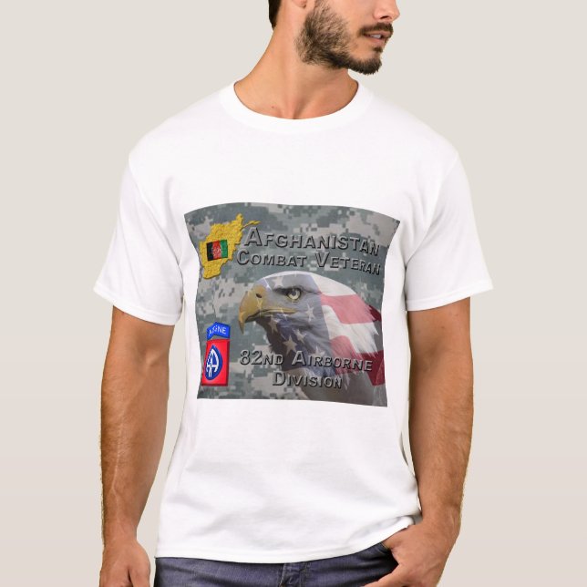 Camiseta "Veterano de Combate de Afganistán" - 82.º Divis A (Anverso)