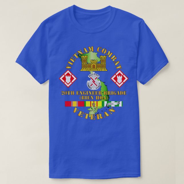 Camiseta Veterano de combate de Vietnam con 20.ª brigada de (Diseño del anverso)