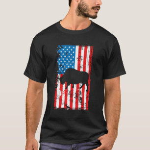 Camiseta Veterano De Ee.Uu. Orgulloso Bison Backprint Améri