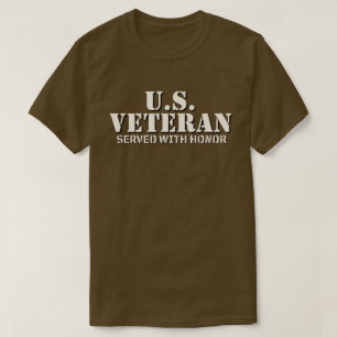 Camiseta Veterano de EE. UU. Sirvió con Honor