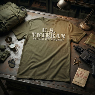 Camiseta Veterano de EE. UU. Sirvió con Honor