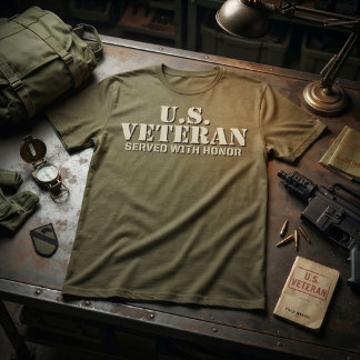 Camiseta Veterano de EE. UU. Sirvió con Honor