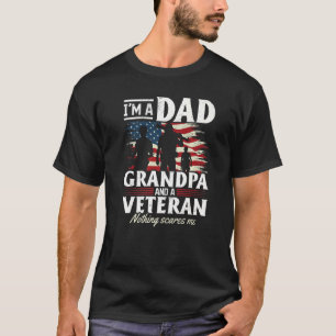 Camiseta Veterano de Ee. Uu. Soy el abuelo y un veterano