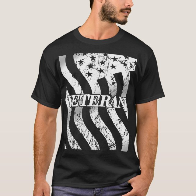 Camiseta Veterano de EE. UU. - vintage blanco (Anverso)