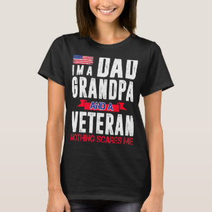 Camiseta Veterano de familia militar soy abuelo de papá y V