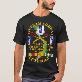 Camiseta Veterano de Guerra de Vietnam con 1ª Bn 50th Inf 1