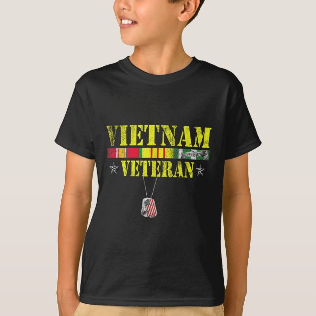 Camiseta Veterano de guerra de Vietnam: Patriótico conmemor (Anverso)