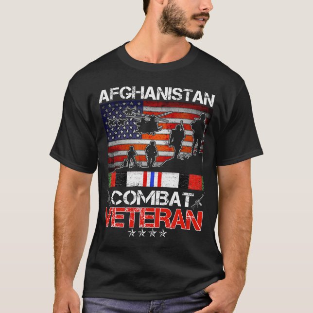 Camiseta veterano de guerra en afganistán ejército de veter (Anverso)