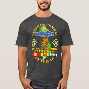 Camiseta Veterano de Infantería de Guerra de Vietnam con 1.