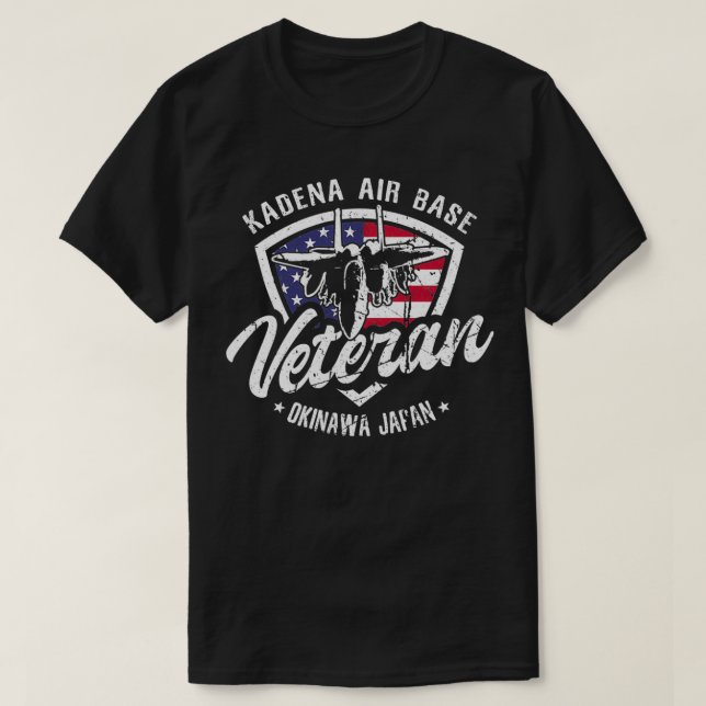 Camiseta Veterano de la Base Aérea Kadena USAF Okinawa Japó (Diseño del anverso)