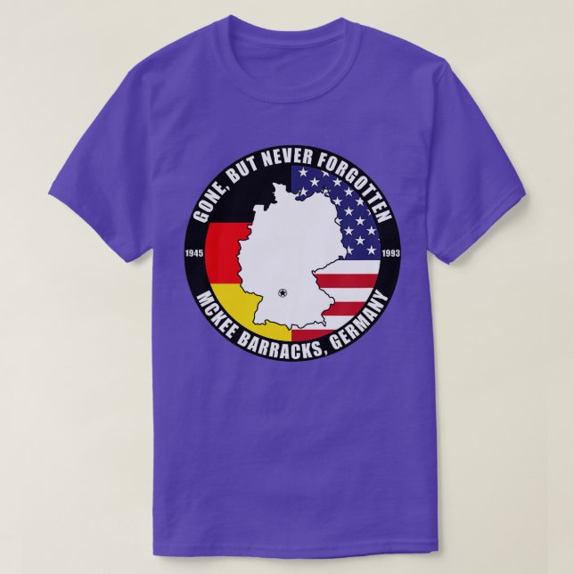 Camiseta Veterano de la base militar de McKee Barracks Alem (Diseño del anverso)