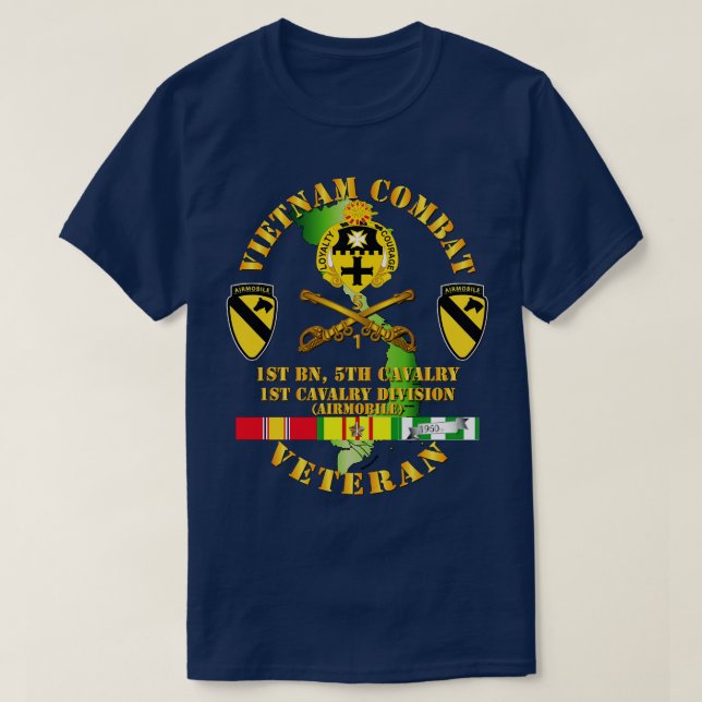 Camiseta Veterano de la caballería de guerra de Vietnam con (Diseño del anverso)