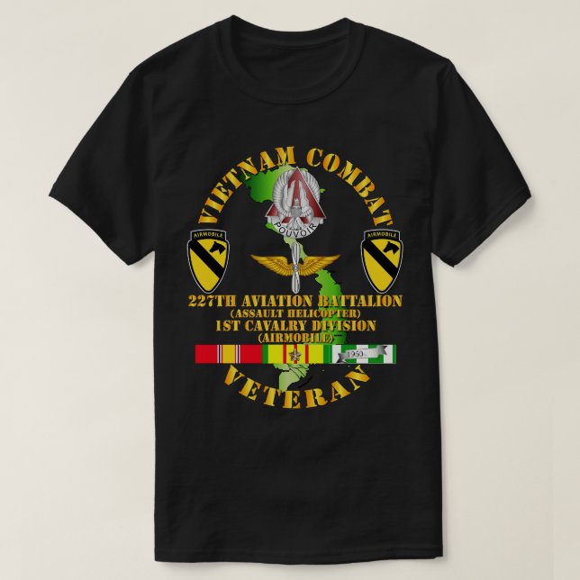 Camiseta Veterano de la caballería de guerra de Vietnam con (Diseño del anverso)