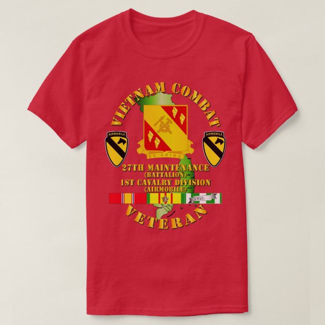 Camiseta Veterano de la caballería de guerra de Vietnam con (Diseño del anverso)