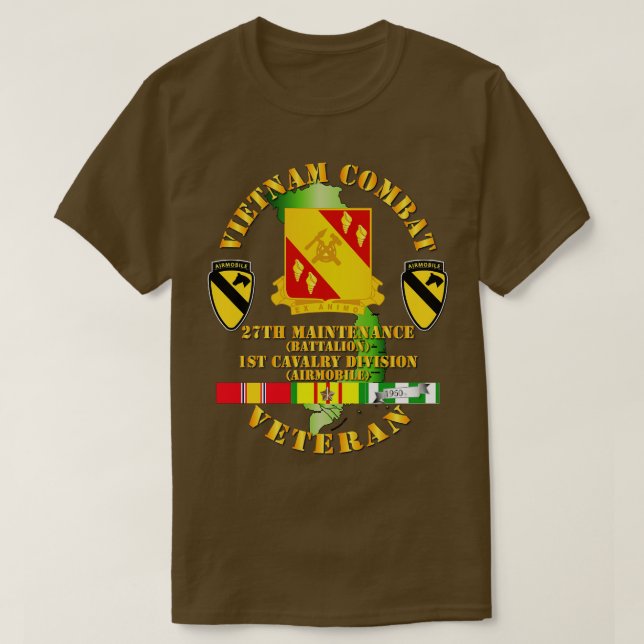 Camiseta Veterano de la caballería de guerra de Vietnam con (Diseño del anverso)