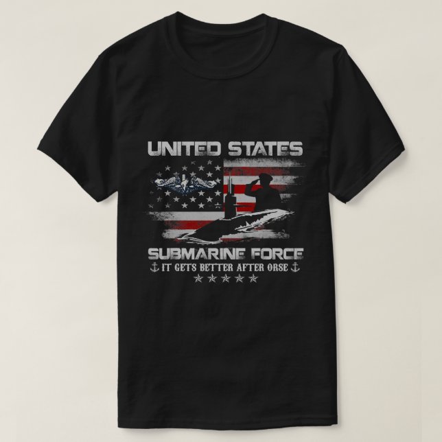 Camiseta Veterano de la Fuerza Submarina de Estados Unidos  (Diseño del anverso)