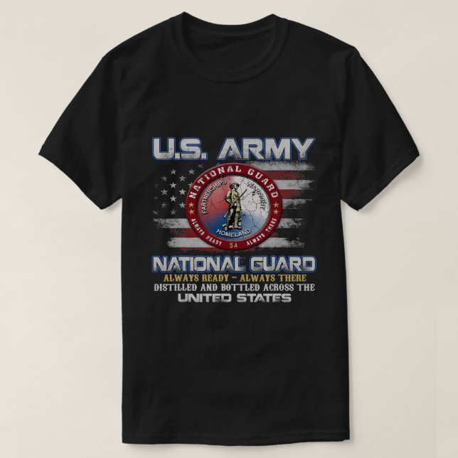 Camiseta Veterano de la Guardia Nacional Siempre Listo (Diseño del anverso)
