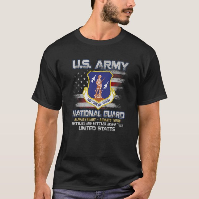 Camiseta Veterano de la Guardia Nacional siempre listo band (Anverso)