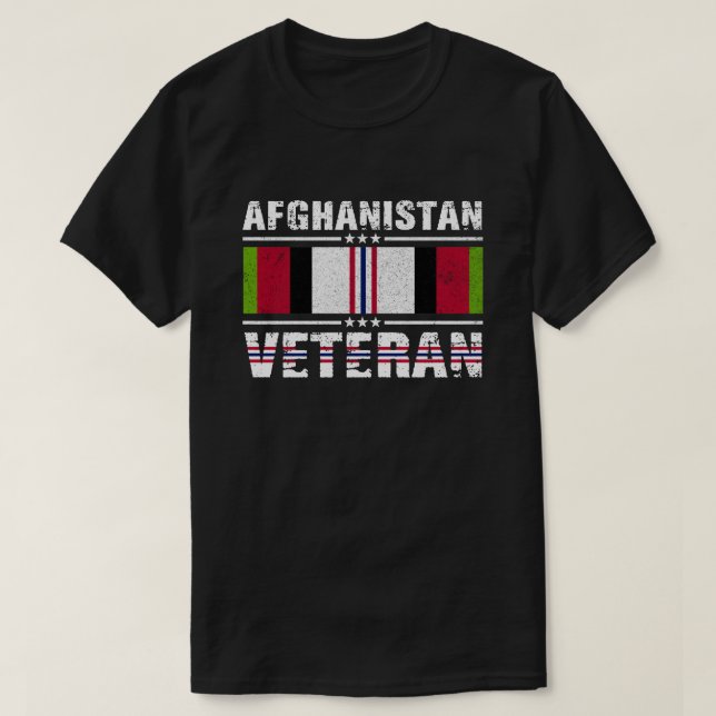 Camiseta Veterano de la guerra militar de EE.UU. en Afganis (Diseño del anverso)