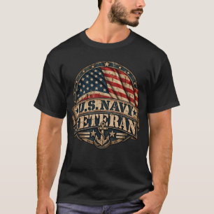 Camiseta Veterano de la Marina de los EE. UU. Águila y Ancl