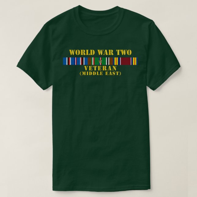 Camiseta Veterano de la Segunda Guerra Mundial con MIDDLE S (Diseño del anverso)