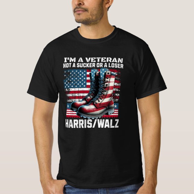 Camiseta Veterano De Las Elecciones De Harris Walz 2024 (Anverso)