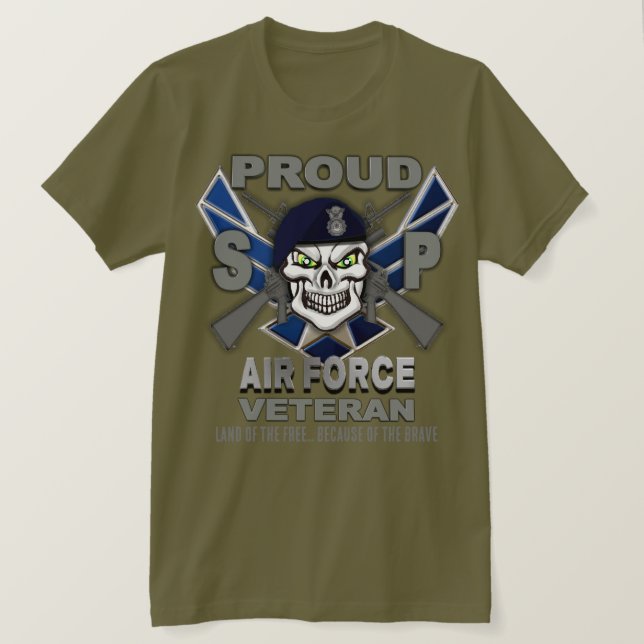 Camiseta Veterano de las Fuerzas de Seguridad Aérea (Anverso del diseño)