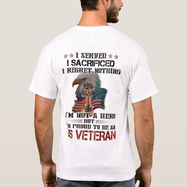 Camiseta Veterano de los Estados Unidos, me serví (Reverso)