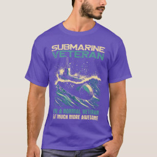 Camiseta Veterano de submarino como veterano normal pero mu