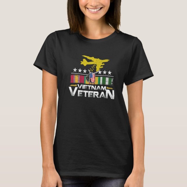 Camiseta Veterano de Vietnam B 52 Stratofortress Bomber Pla (Anverso)