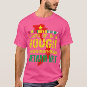 Camiseta Veterano de Vietnam crecí en un barrio difícil