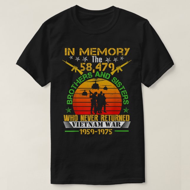 Camiseta Veterano De Vietnam En Memoria Del Regalo De La Gu (Diseño del anverso)