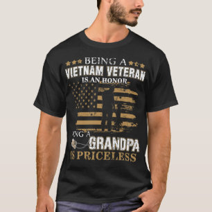 Camiseta Veterano de Vietnam es un abuelo de honor no tiene
